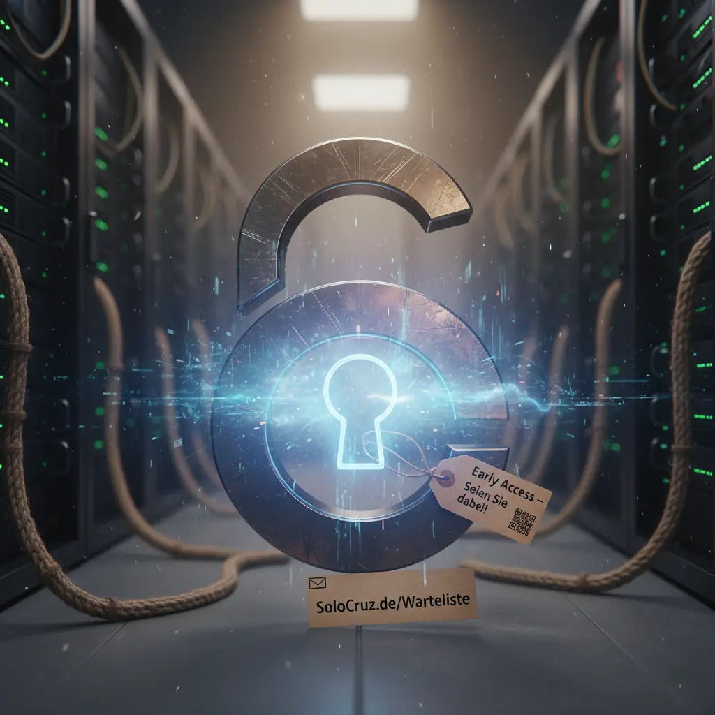 Abstrakte Darstellung von Datensicherheit mit Schlosssymbol