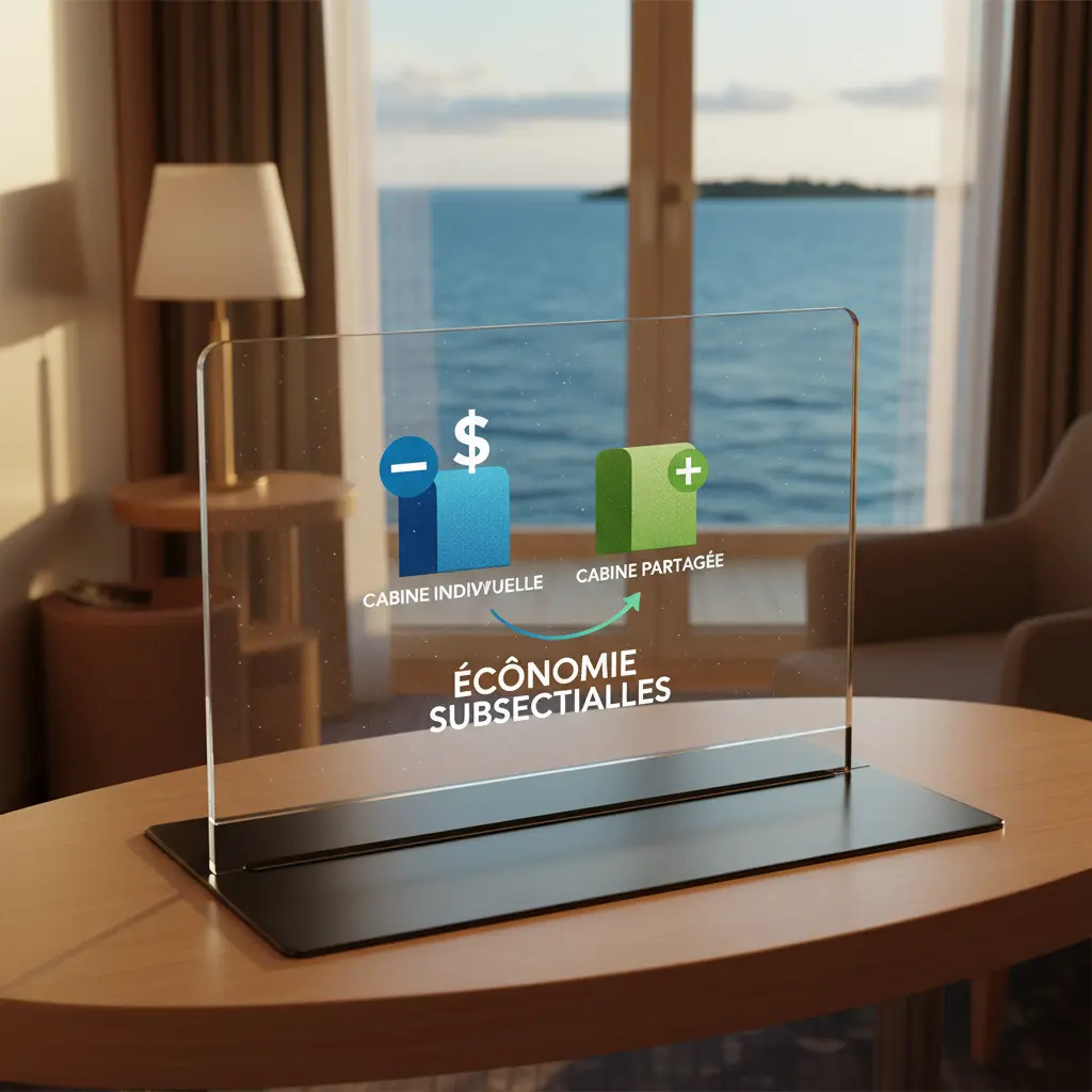 Graphique montrant les économies réalisées en partageant une cabine de croisière