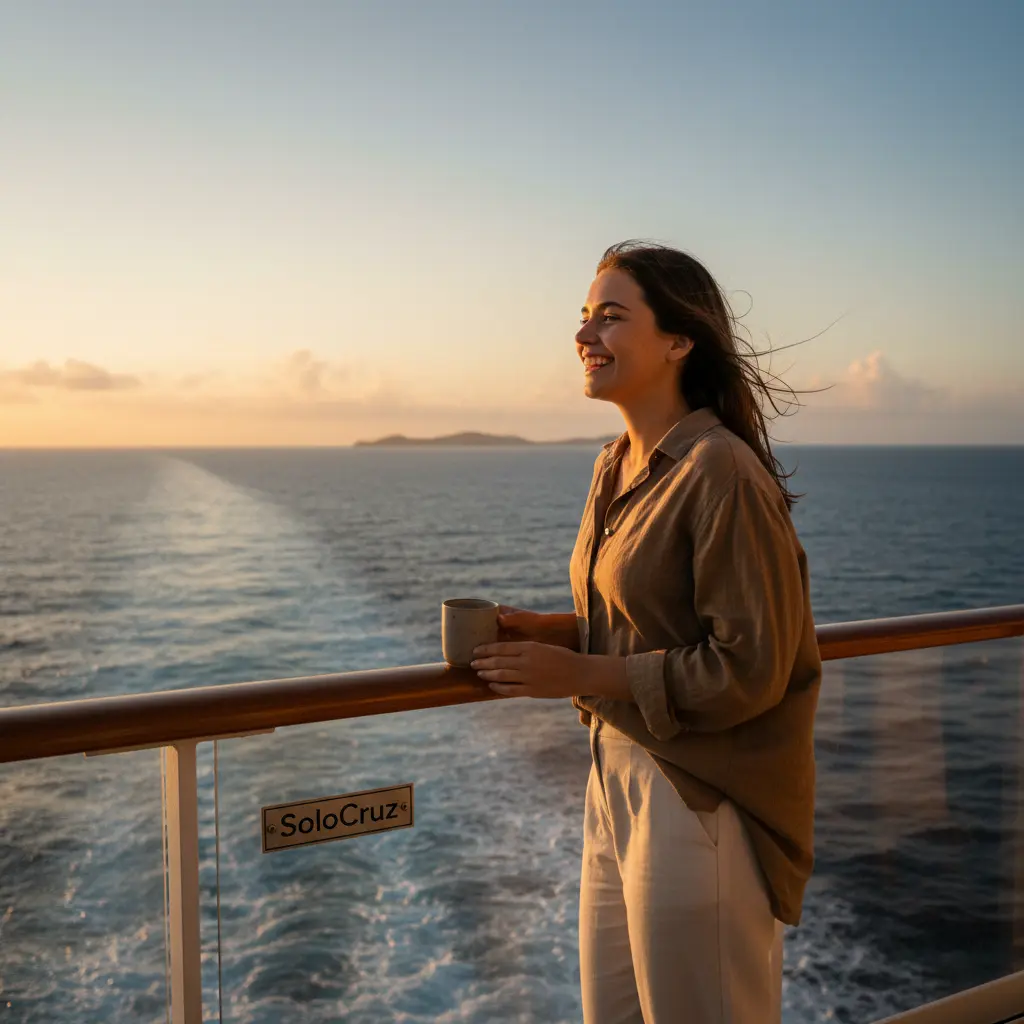 Dos amigas riendo en la cubierta de un crucero